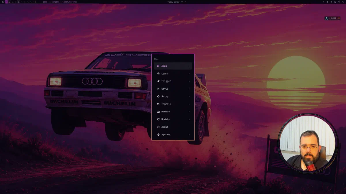 Desktop do Omarchy
